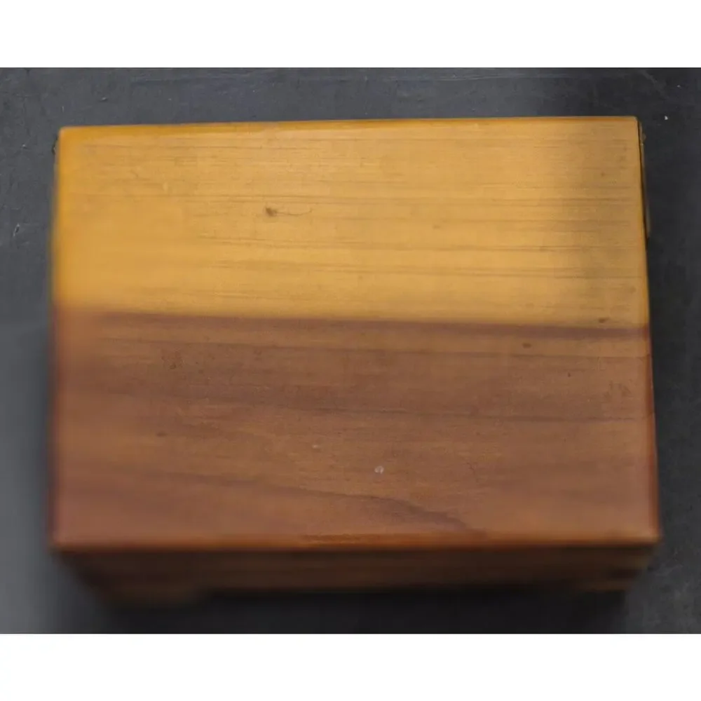 MCM Mini Cedar Chest Trinket Box Dovetail Brass Hinges 3x2x1.5